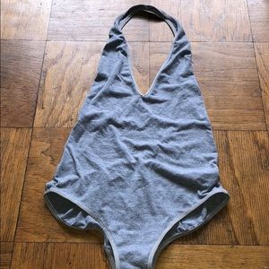American Apparel grey bodysuit in medium